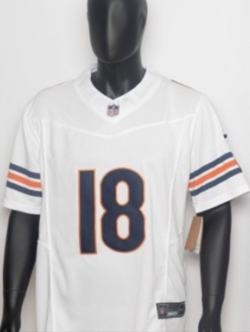 NWT Men's Nike #18 Caleb Williams Chicago Bears NFL White Team Jersey